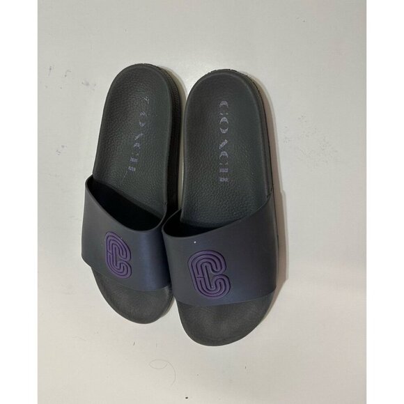Coach Patch Logo Grey Slide Sandal Men's Size 9.0 - Picture 4 of 10